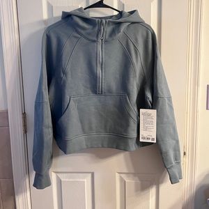 Scuba Oversized Half-Zip Hoodie/Belgian Blue/M/L